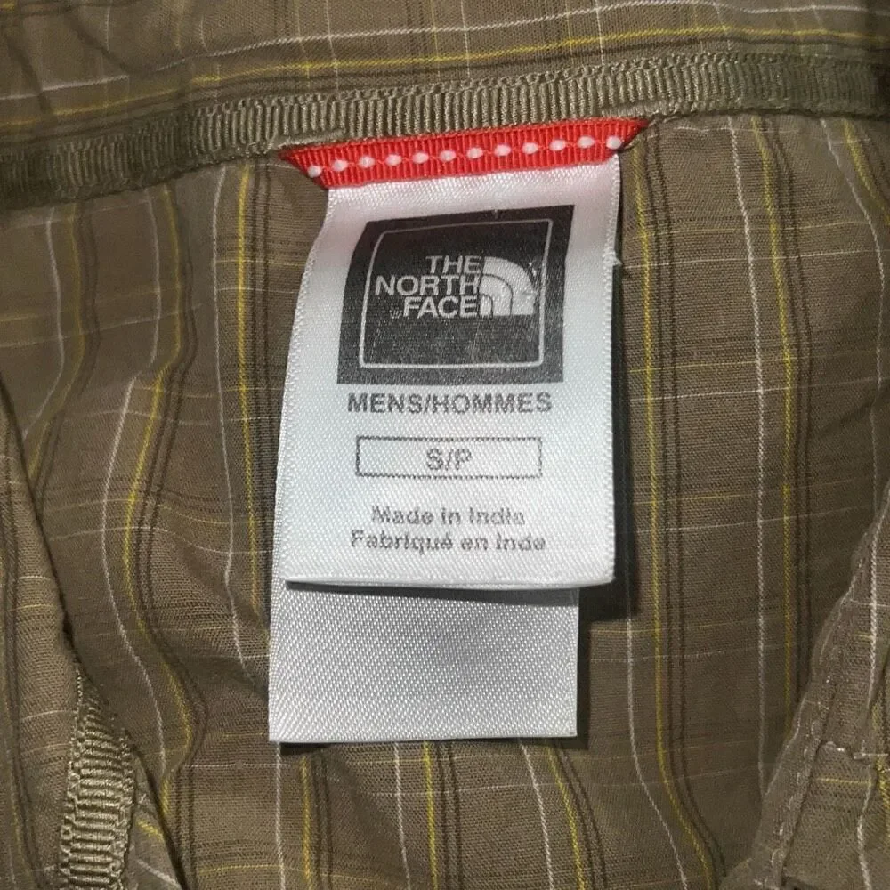 The North Face Men’s Short Sleeve Brown Button Up Shirt Outdoors size S Small